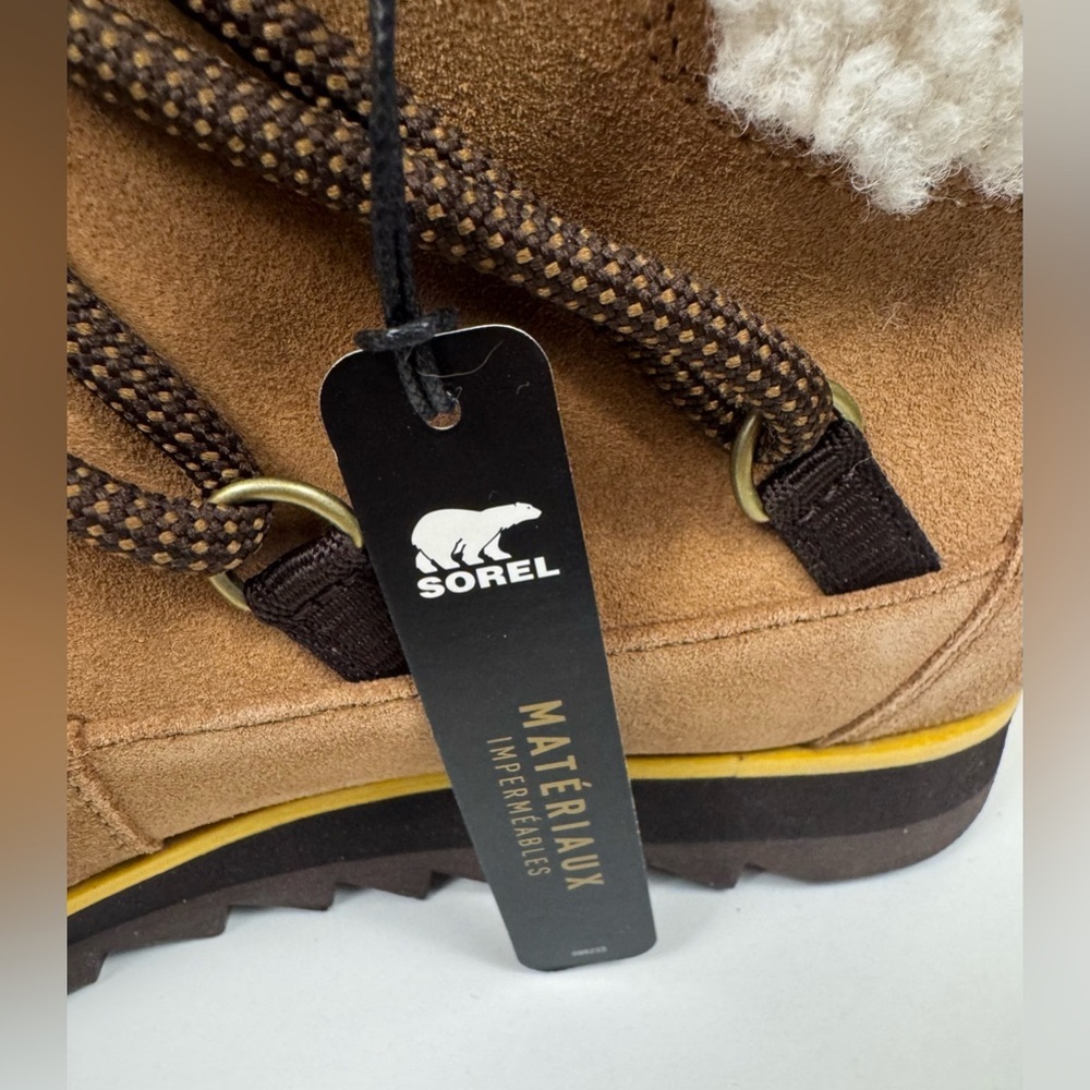 NWT Sorel Harlow Lace Cozy in Velvet Tan / Blackened Brown - Picture 6 of 7